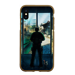 Чехол iPhone XS Max матовый Counter-Strike 2, цвет: 3D-коричневый
