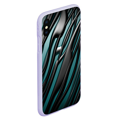 Чехол iPhone XS Max матовый Подтеки / 3D-Светло-сиреневый – фото 2