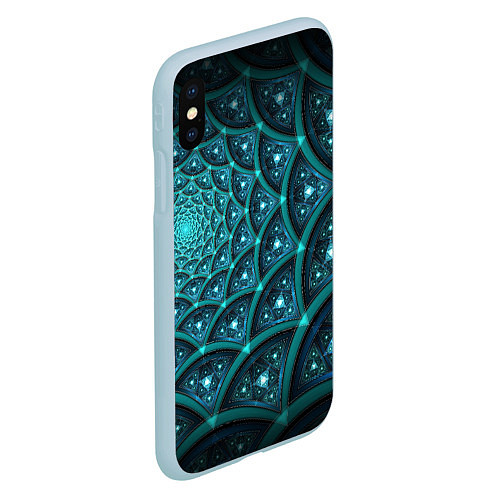 Чехол iPhone XS Max матовый Андромеда / 3D-Голубой – фото 2