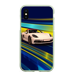 Чехол iPhone XS Max матовый Спортивная немецкая машина Porsche 911