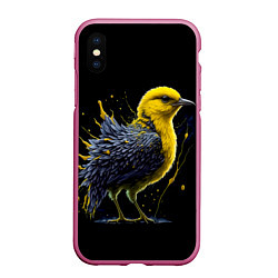 Чехол iPhone XS Max матовый Цыпленок в красках