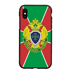 Чехол iPhone XS Max матовый Пограничная служба - герб ПВ