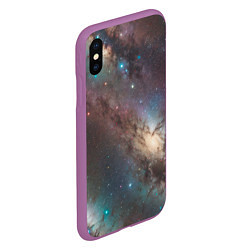 Чехол iPhone XS Max матовый Бескрайняя Вселенная, цвет: 3D-фиолетовый — фото 2