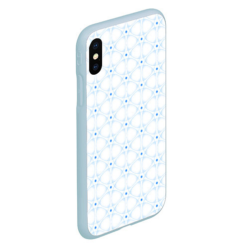 Чехол iPhone XS Max матовый Ясна3 - Небесная структура светлый / 3D-Голубой – фото 2