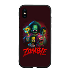 Чехол iPhone XS Max матовый Симпсоны зомби