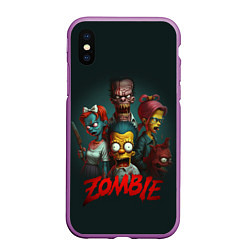 Чехол iPhone XS Max матовый Zombie simpsons