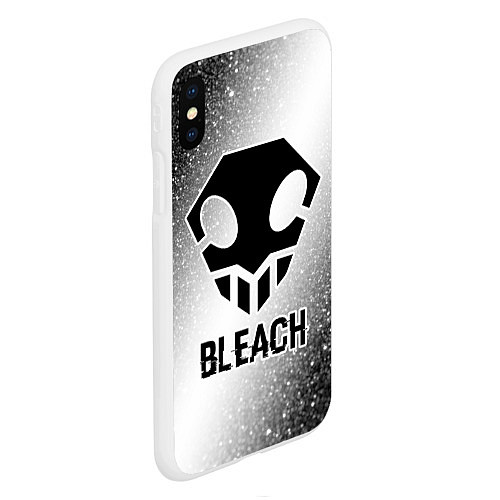 Чехол iPhone XS Max матовый Bleach glitch на светлом фоне / 3D-Белый – фото 2