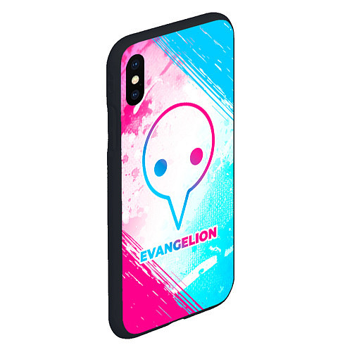 Чехол iPhone XS Max матовый Evangelion neon gradient style / 3D-Черный – фото 2