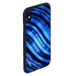 Чехол iPhone XS Max матовый Темно-синий металлик, цвет: 3D-черный — фото 2