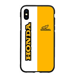 Чехол iPhone XS Max матовый Honda sign, цвет: 3D-черный