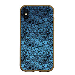Чехол iPhone XS Max матовый Смешение молекул midjourney, цвет: 3D-коричневый