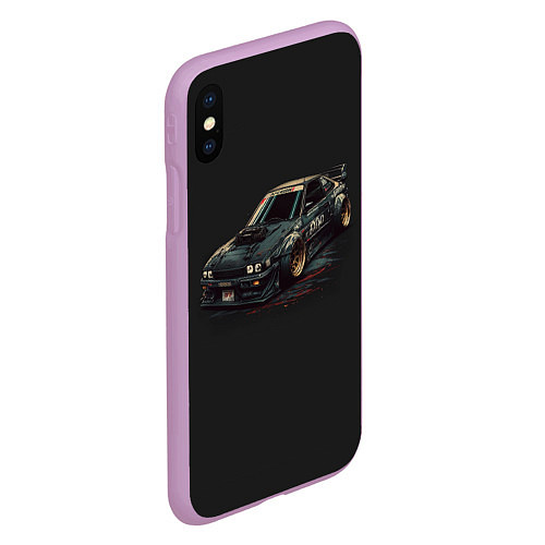 Чехол iPhone XS Max матовый Nissan Skyline 2000 gtr / 3D-Сиреневый – фото 2