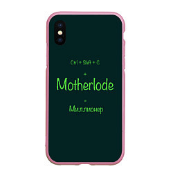 Чехол iPhone XS Max матовый Чит-код motherlode, цвет: 3D-розовый