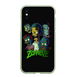 Чехол iPhone XS Max матовый Zombie Simpsons