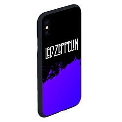 Чехол iPhone XS Max матовый Led Zeppelin purple grunge, цвет: 3D-черный — фото 2