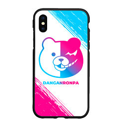 Чехол iPhone XS Max матовый Danganronpa neon gradient style, цвет: 3D-черный