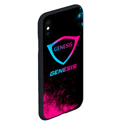 Чехол iPhone XS Max матовый Genesis - neon gradient, цвет: 3D-черный — фото 2