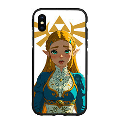 Чехол iPhone XS Max матовый The legend of Zelda - ahegao, цвет: 3D-черный