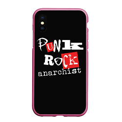 Чехол iPhone XS Max матовый Панк-рок анархист