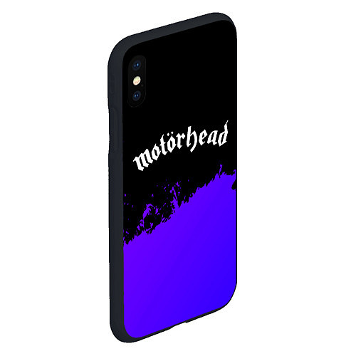 Чехол iPhone XS Max матовый Motorhead purple grunge / 3D-Черный – фото 2
