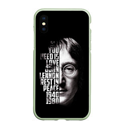 Чехол iPhone XS Max матовый Джон Леннон легенда