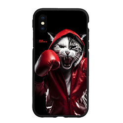 Чехол iPhone XS Max матовый Full contact, цвет: 3D-черный