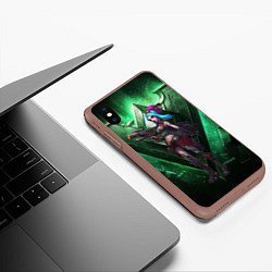 Чехол iPhone XS Max матовый Jinx art arcane league of legends, цвет: 3D-коричневый — фото 2