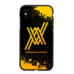 Чехол iPhone XS Max матовый Darling in the FranXX - gold gradient, цвет: 3D-черный