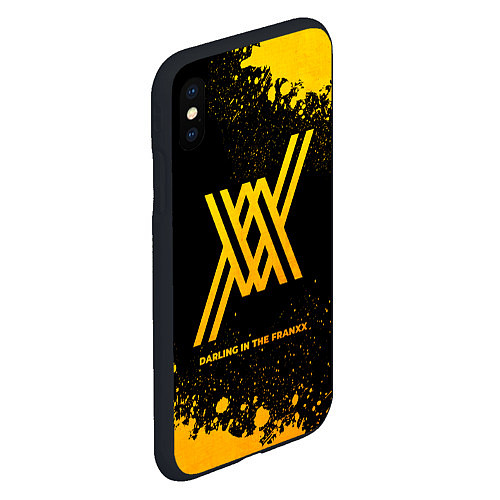Чехол iPhone XS Max матовый Darling in the FranXX - gold gradient / 3D-Черный – фото 2