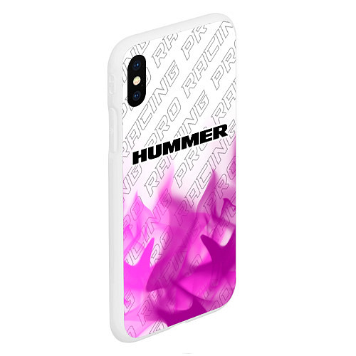 Чехол iPhone XS Max матовый Hummer pro racing: символ сверху / 3D-Белый – фото 2