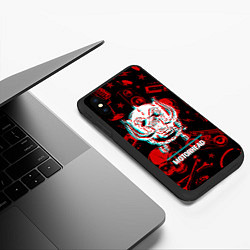 Чехол iPhone XS Max матовый Motorhead rock glitch, цвет: 3D-черный — фото 2