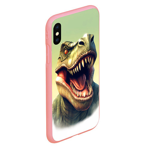 Чехол iPhone XS Max матовый Острые зубы тиранозавра Рекса / 3D-Баблгам – фото 2