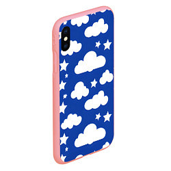 Чехол iPhone XS Max матовый Облака и звёздочки, цвет: 3D-баблгам — фото 2