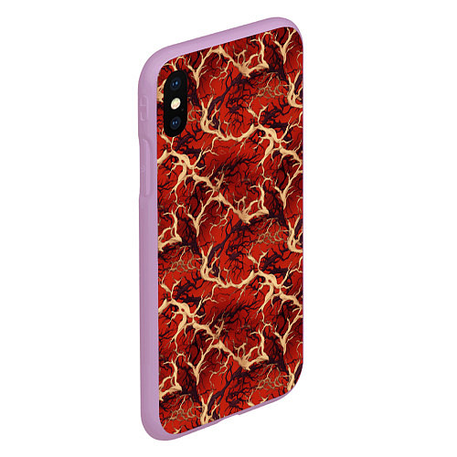 Чехол iPhone XS Max матовый Корни деревьев / 3D-Сиреневый – фото 2