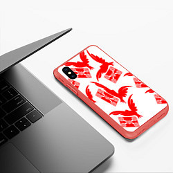 Чехол iPhone XS Max матовый Письма о любви, цвет: 3D-красный — фото 2