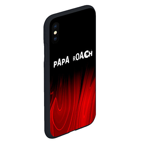 Чехол iPhone XS Max матовый Papa Roach red plasma / 3D-Черный – фото 2