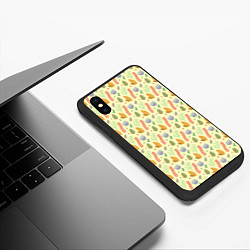 Чехол iPhone XS Max матовый Flower paradise, цвет: 3D-черный — фото 2