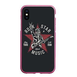 Чехол iPhone XS Max матовый Rockstar music