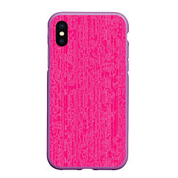 Чехол iPhone XS Max матовый Очень розовый, цвет: 3D-фиолетовый