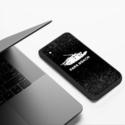 Чехол iPhone XS Max матовый Papa Roach с потертостями на темном фоне, цвет: 3D-черный — фото 2