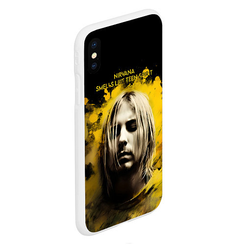 Чехол iPhone XS Max матовый Nirvana Graffiti / 3D-Белый – фото 2