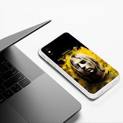 Чехол iPhone XS Max матовый Nirvana Graffiti, цвет: 3D-белый — фото 2