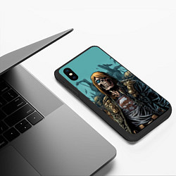 Чехол iPhone XS Max матовый Iron Maiden Fallen Angel, цвет: 3D-черный — фото 2