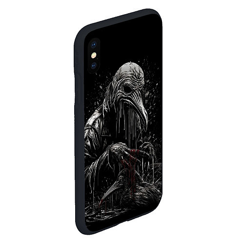 Чехол iPhone XS Max матовый Slipknot - Stay and bleeding / 3D-Черный – фото 2