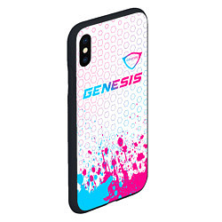 Чехол iPhone XS Max матовый Genesis neon gradient style: символ сверху, цвет: 3D-черный — фото 2