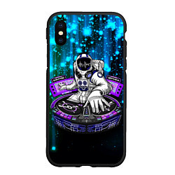 Чехол iPhone XS Max матовый Space DJ - neon starfall