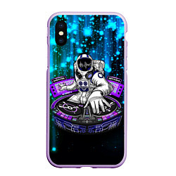 Чехол iPhone XS Max матовый Space DJ - neon starfall