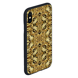 Чехол iPhone XS Max матовый Золотая кольчуга, цвет: 3D-черный — фото 2