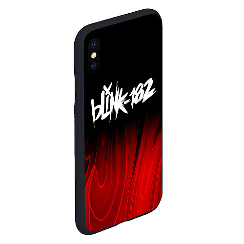 Чехол iPhone XS Max матовый Blink 182 red plasma / 3D-Черный – фото 2