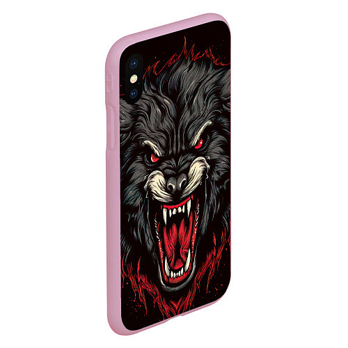 Чехол iPhone XS Max матовый Wolf fantasy / 3D-Розовый – фото 2